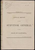 Annual Report of the Surveyor General of the State of California. Document No. 5. In Assembly. Session 1855.