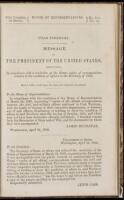 Utah Territory: Message of The President of the United States Communicating in Compliance With a Resolution of the House, Copies of Correspondence Relative to the Condition of Affairs in the Territory of Utah