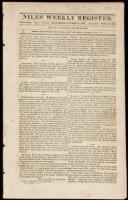 Niles' Weekly Register - with article on the defeat of and treaty with the Aricara Indians