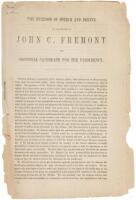 The Freedom of Speech and Debate as Illustrated by John C. Frémont, the Sectional Candidate for the Presidency