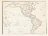 Am&eacute;rique R&eacute;duite d'apres celle d'Arrowsmith, en 4 flles, par J. N. Champion, Ing&eacute;nieur-G&eacute;ographe et Soumise aux observations Astronomique de Mr. De Humboldt. Revue corrig&eacute;e et augment&eacute;e pour les nouvelles d&eacute;couvertes de Clark, Pike, Franklin et Parry. Par