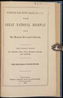 Union Pacific Railroad: the great national highway between the Missouri River and California. The direct route to Colorado, Idaho, Utah, Montana, Nevada, and California. Open from Omaha to the mountains