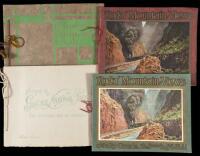 Four view books with tipped-in color plates of Rocky Mountain Scenery