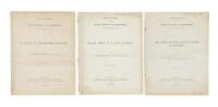 Three offprints of articles by Lawson Anstruther from the Transactions of the Royal Society of Edinburgh