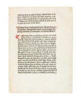 Single leaf from De consolatione philosophiae, printed by William Caxton