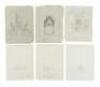 Archive of approximately 135 pencil-drawn preliminary architectural sketches for concessions, exhibits and rides in the &ldquo;Joy Zone&rdquo; at the P.P.I.E. - 2