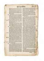 Nine leaves from the "Great Bible" of 1540