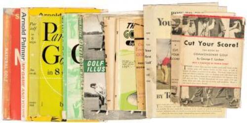 Eleven dust jackets for golf books