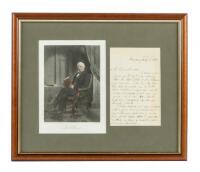 Autograph letter, signed, to Laura Holloway regarding the return of a steel engraving of Fillmore