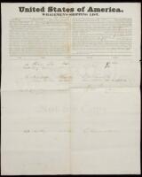 Whalemen's Shipping List for the Richmond, listing the captain and six others