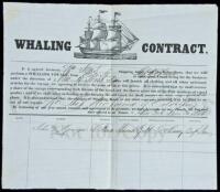 Whaling contract for signing up crew members, with only one person signed up