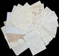 Approx. 50 receipts for goods and services purchased for the whaling ship Richmond, Philander Winters the captain, in Honolulu and Lahaina, Hawaii