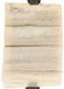 Manuscript plat map, deed, abstract of title, and related documents pertaining to the sale of land in Santa Barbara - 3