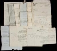 Fourteen printed or partially printed documents relating to whaling in general and the ship Richmond in particular