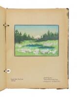 Notebook of pastel studies of flowers of Yosemite