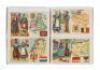 Collection of approximately 66 cigarette cards featuring maps and costumes of various countries of the world