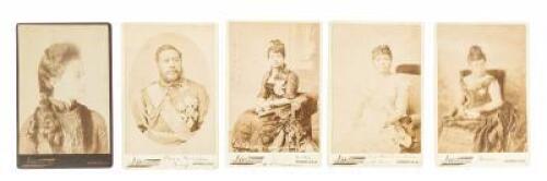 Five cabinet card photographs of Hawaiian royal family members