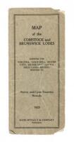 Map of the Comstock: Brunswick and Flowery lodes, showing the mining claims embraced in Virginia, Gold Hill, Devils Gate and Chinatown, Silver Star, American Flat and Flowery Districts, Lyon and Storey Counties, Nevada