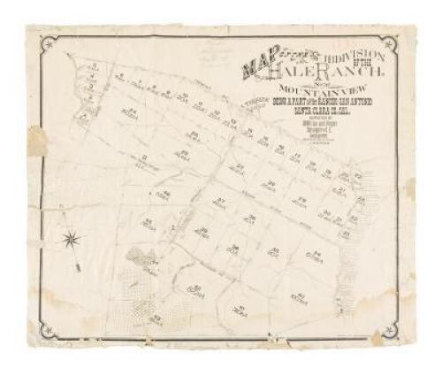 Map of the Subdivision of the Hale Ranch near Mountain View, being a part of the Rancho San Antonio, Santa Clara Co. Cal. Surveyed by McMillen & Pieper Surveyors and C.E. September 1893 Scale 8 ch's. to 1 inch