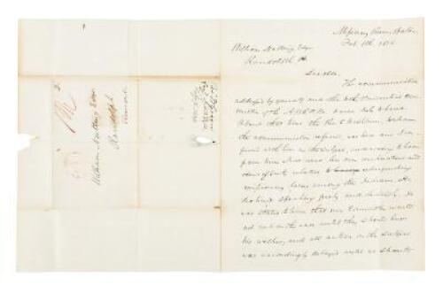 1836 Letter, ‘Apostle to the Indians’ in Arkansas on the ‘Trail of Tears’