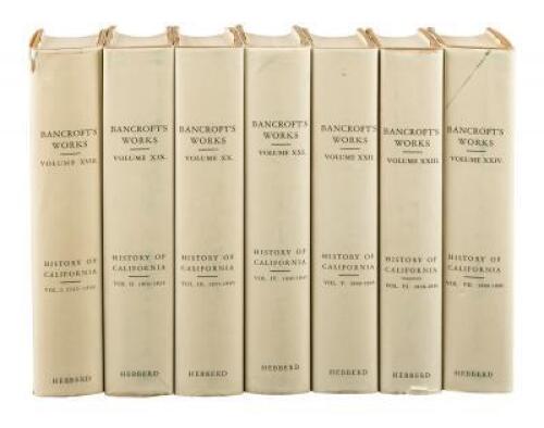 The Works of Hubert Howe Bancroft, Volume XVIII-XXIV. History of California