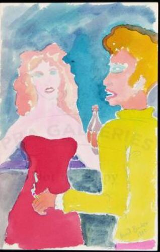 Charles Bukowski Spit in My Face - One of 10 copies with a watercolor