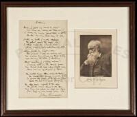 "Waiting" - manuscript poem signed by John Burroughs