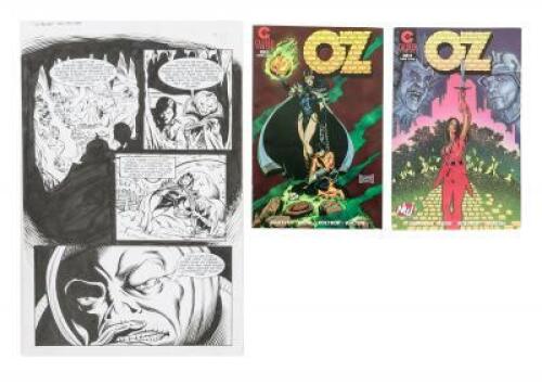 Five sheets of original artwork for Oz comic books