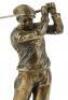 Bronze bookends of a male golfer - 3