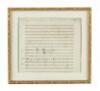 Autograph Letter, signed, and a sheet of manuscript musical notations