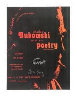 Charles Bukowski Reads his Poetry in San Francisco - signed by Lawrence Ferlinghetti and Linda King