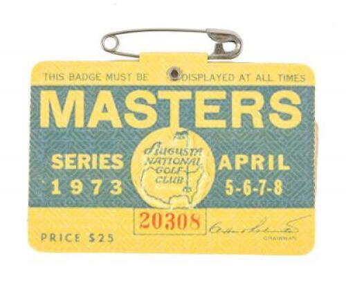 Masters Badge for 1973