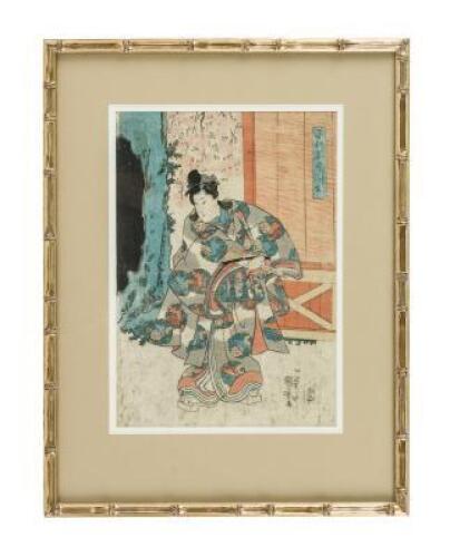 Color woodblock print, believed to be a portrait of Price Genji