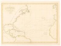Numero 1º. Carta General del Oceano Atlantico Septentrional, con las Derrotas que siguio Dn. Cristobal Colon hasta su Recalada a las primeras Islas que descubrio en el Nuevo Mundo