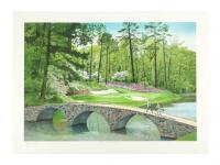 Four golfing scenes, signed by the Golfer represented including Byron Nelson, Sam Snead, Gene Sarazen, and Arnold Palmer