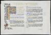 Illuminated manuscript leaf of "The Song of the Sun" by St. Francis of Assisi