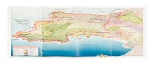 Map of the Pebble Beach Golf Course and the Monterey Peninsula Country Club