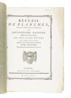 Recueil de Planches, pour la Nouvelle Edition du Dictionnaire Raisonn&eacute; des Sciences, des Arts et des M&eacute;tiers. Avec leur Explication. Tome Huitieme.