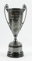First Prize Trophy Cup for the Needles Golf Club Mid-Winter Tournament 1927, won by C.V. Northup