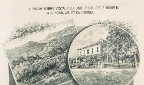 Views of Sobre Vista, the Home of Col. Geo. F. Hooper in Sonoma Valley, California [inserted at the rear of a bound volume of 25 chromolithograph plates of Olives from Raffaello Pecori's Cultura Dell'Olivo (1891)]