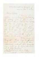 Letter from mining engineer Isaac L. Requa to William C. Ralston