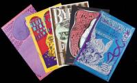 Five posters for Bill Graham produced concerts, at the Fillmore West in San Francisco