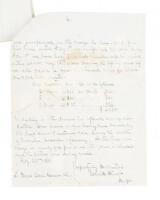 Letter from Granville Stuart to his partner Samuel T. Hauser with an overview and accounting of their cattle business