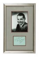 Signed greeting from Clark Gable