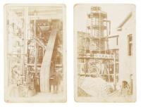 Two original silver photographs of the Chino sugar beet factory in San Bernardino, California