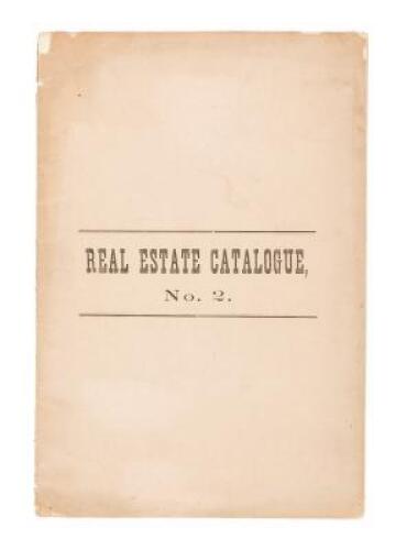 Real Estate Catalogue, No. 2 (wrapper title)