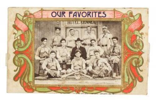 Team photograph of the Truxton Grays on a cigar box label