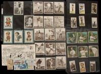 Small collection of golf cigarette cards and other golf ephemera