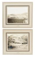 Two original photographs of the Laugher Ranch in Somerville in eastern Contra Costa County, California