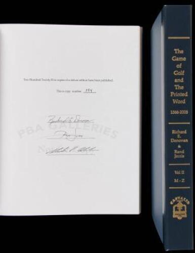 The Game of Golf and the Printed Word 1566-2005. A Bibliography of Golf Literature in the English Language
